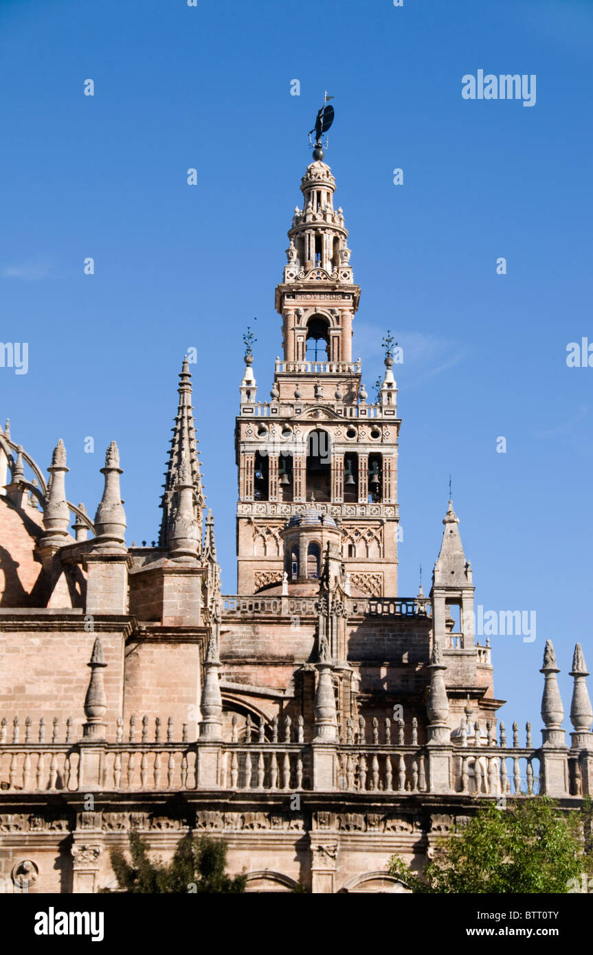 La Giralda Kathedrale Sevilla Spanien Andalusien Andalusien Spanisch Stockfoto