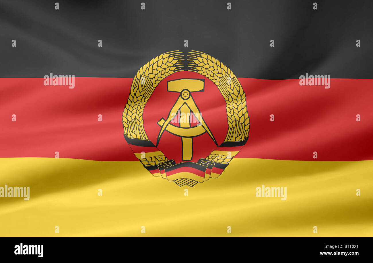 Hohe Auflösung-Flagge der Deutschen Demokratischen Republik Stockfoto