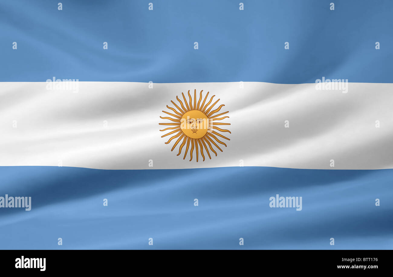 Hohe Auflösung-Flagge Argentiniens Stockfoto