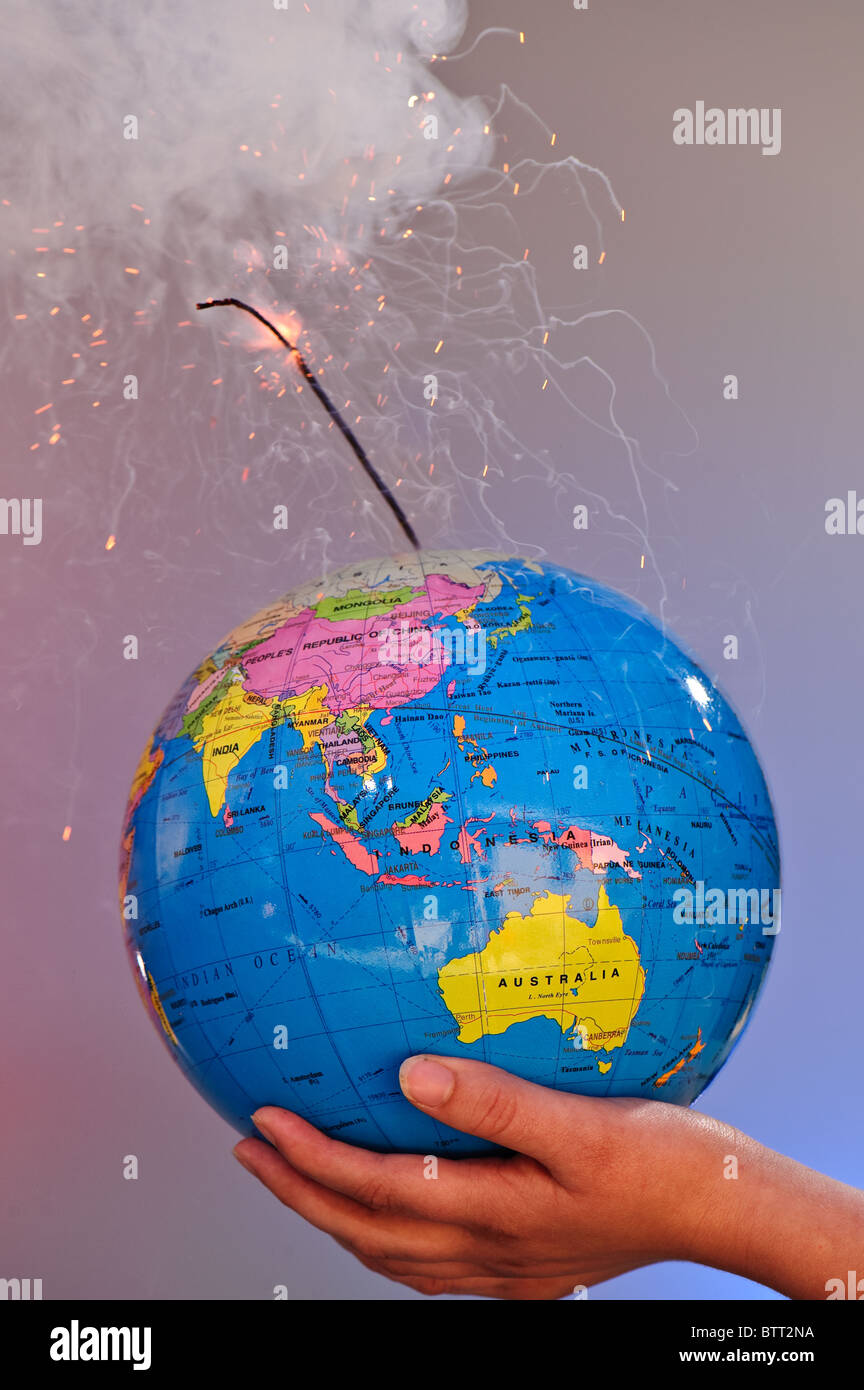 Die globale Erwärmung eine Zeitbombe Stockfoto