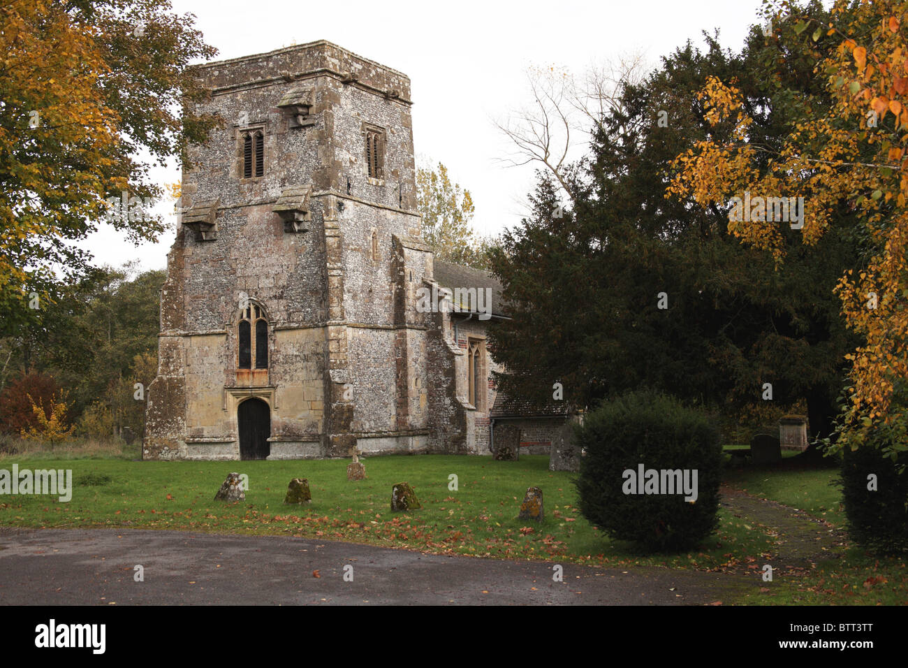 Manningford Bruce Church, Wiltshire Stockfoto