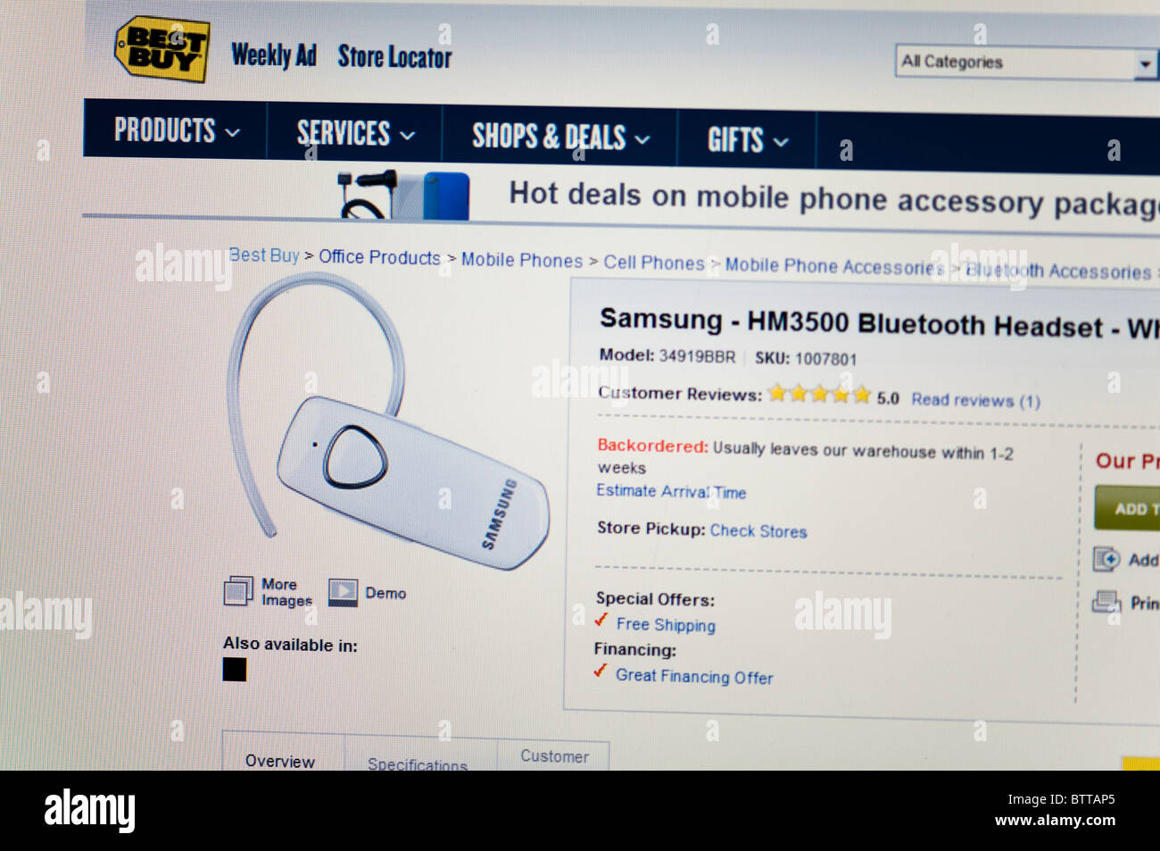 Bluetooth-bestbuy.com Store-Website online Stockfoto