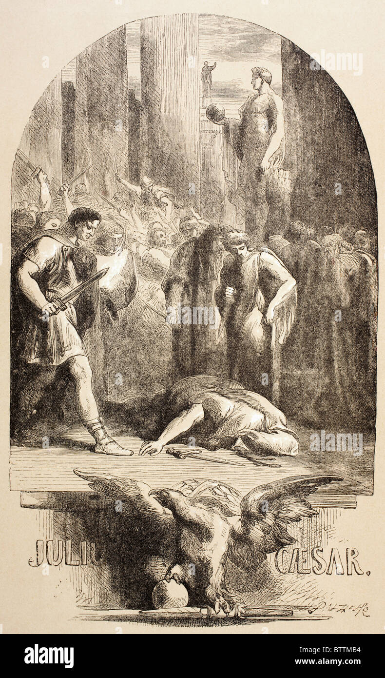 Illustration von Sir John Gilbert für Julius Caesar von William Shakespeare. Stockfoto