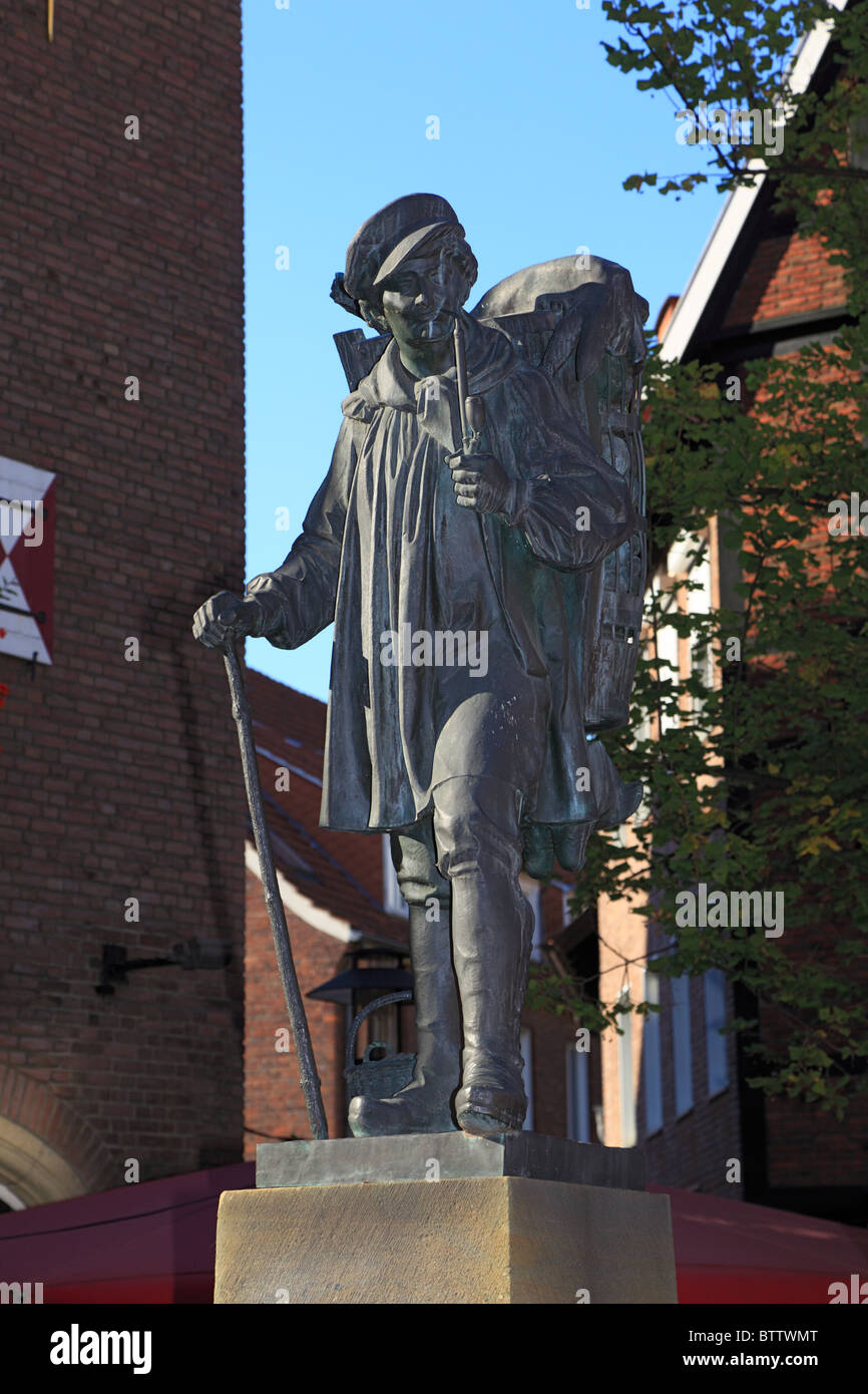 Kiepenkerl-Denkmal bin Spiekerhof in Münster, Westfalen, Nordrhein-Westfalen Stockfoto