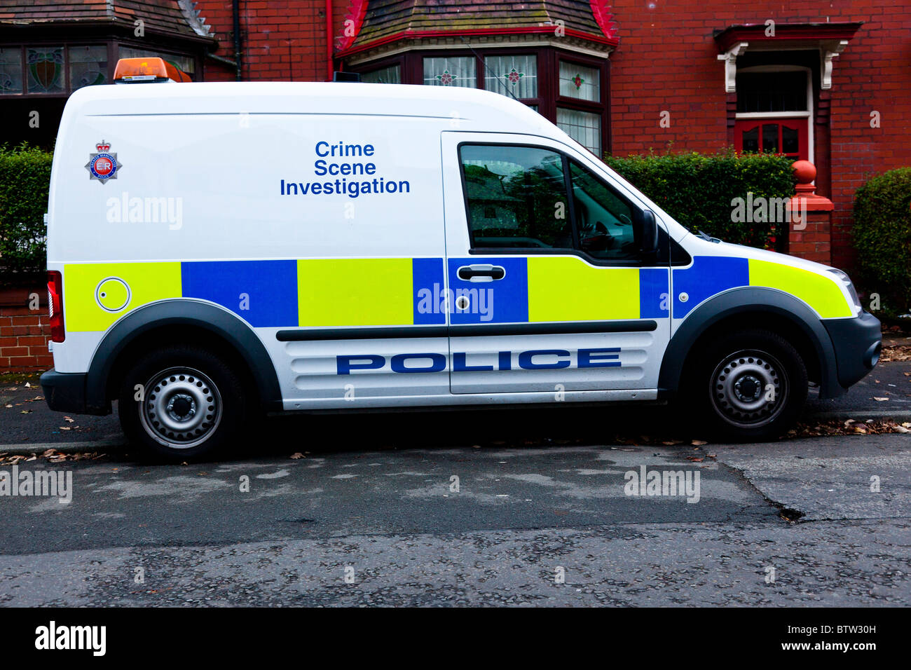 Größere Manchester Polizei GMP Kamm CSI Van Stockfoto