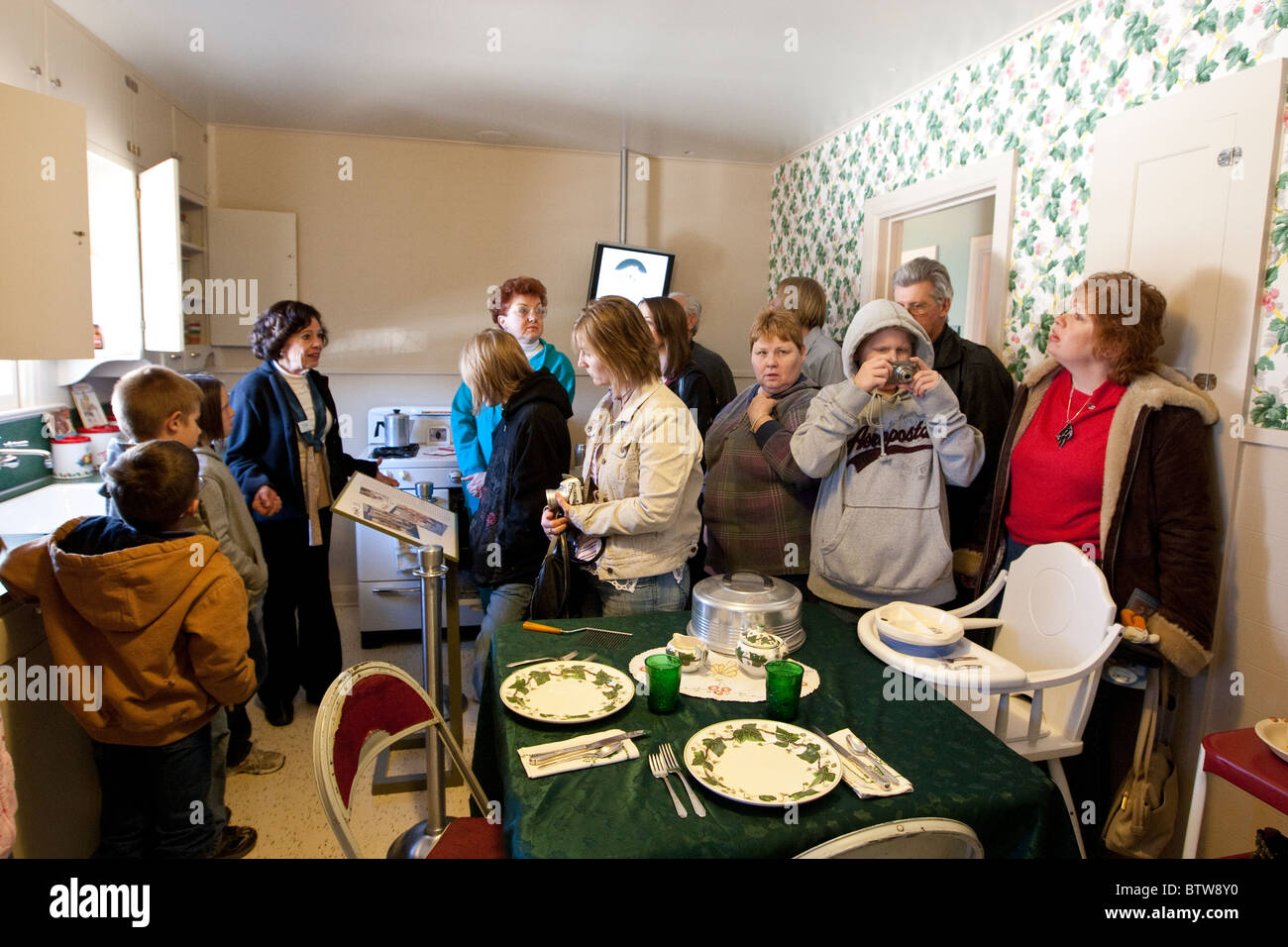 Küche im Elternhaus von ehemaligen US-Präsidenten Bush in Midland, Texas. Stockfoto