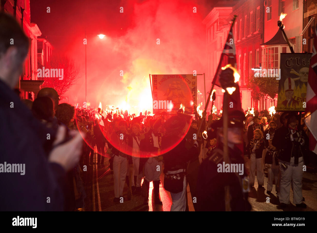 Lewes Bonfire Night 2010 Stockfoto