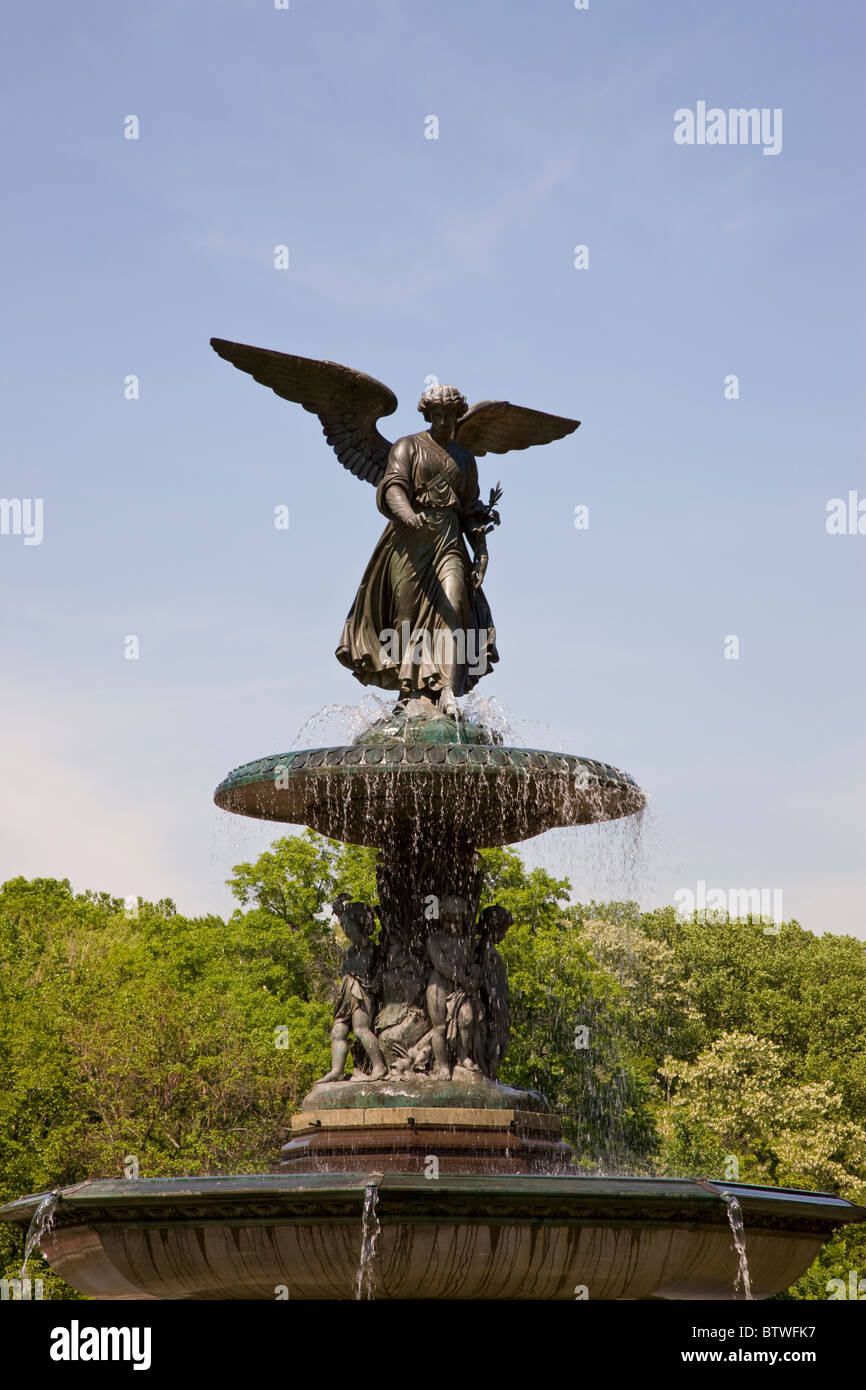 Engel der Wasser an der Bethesda-Terrasse in der Mitte Park Quadrant im Central Park Stockfoto