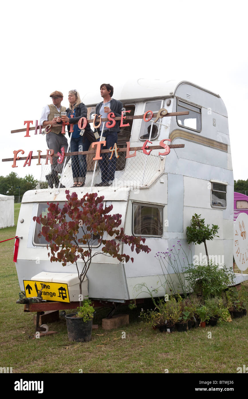 Oldtimer Wohnwagen bei Goodwood Vintage Festival, Goodwood, Sussex, England, UK. Foto: Jeff Gilbert Stockfoto