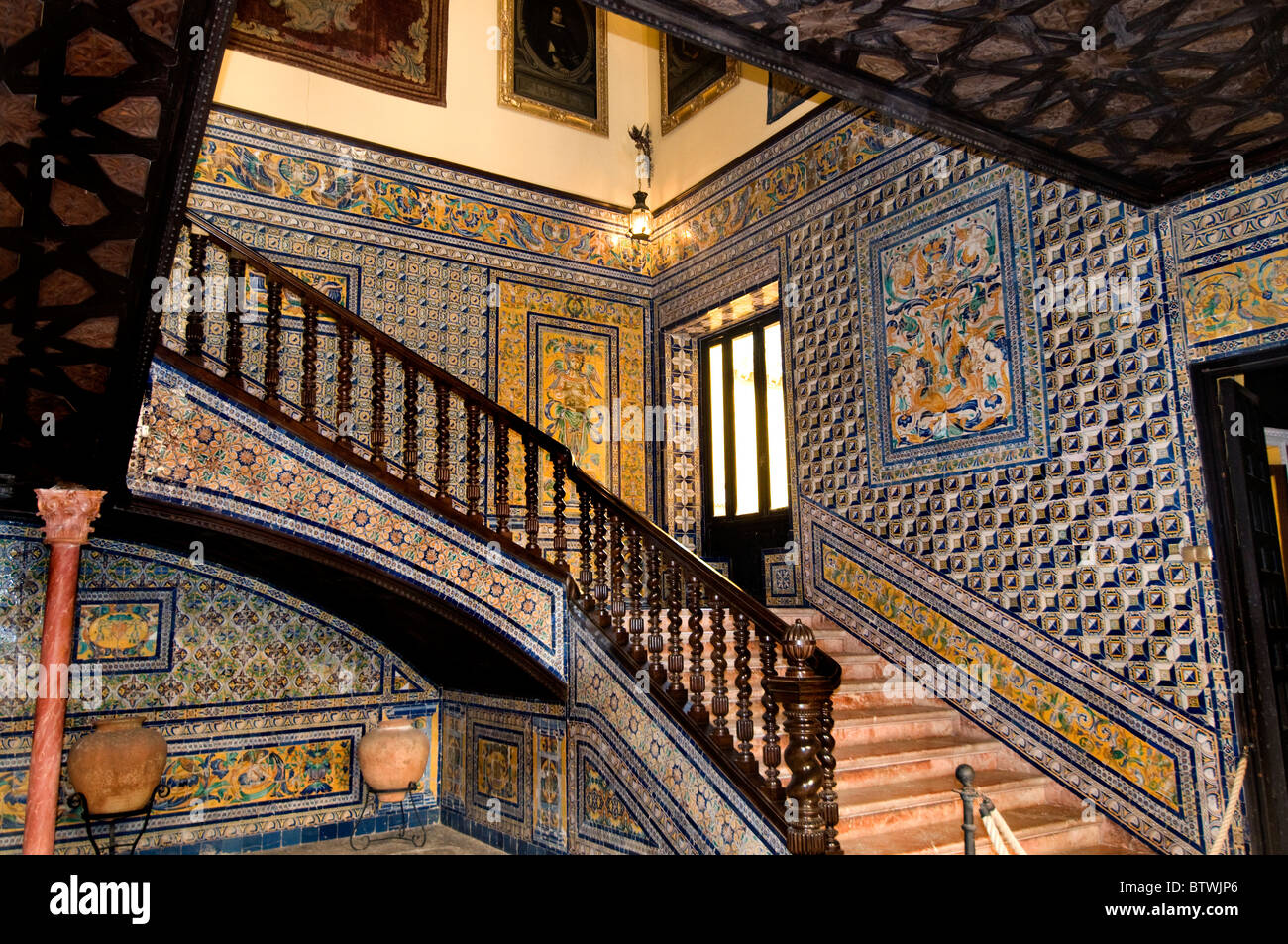 Palast der Gräfin von Lebrija Palacio De La Condesa de Lebrija Sevilla Spanien spanische Andalusien Stockfoto