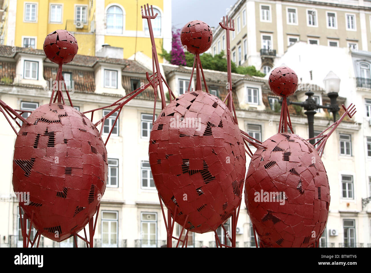 Moderne Kunstwerke Straßen Lissabon Stockfoto