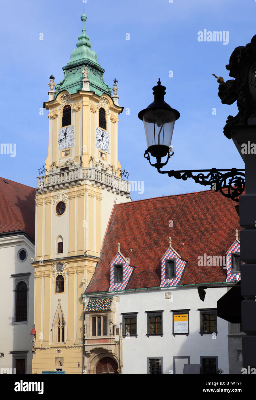 Altes Rathaus im Zentrum von Bratislava, Slowakei Stockfoto