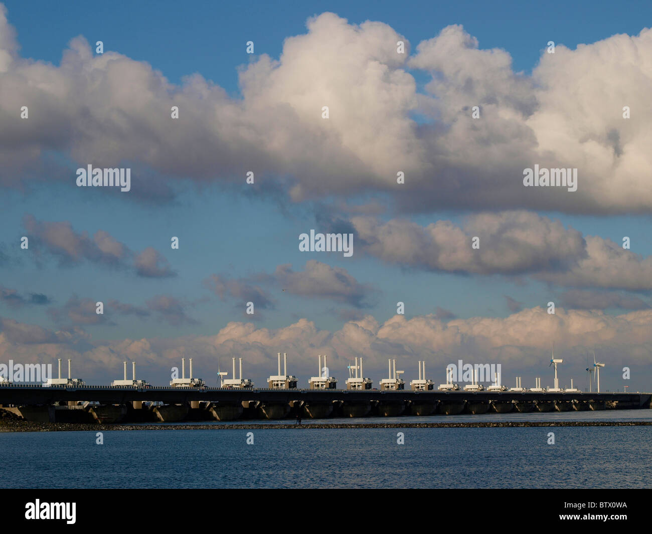 Oosterschelde bewegliche Sturm Barriere in Zeeland, Niederlande Stockfoto