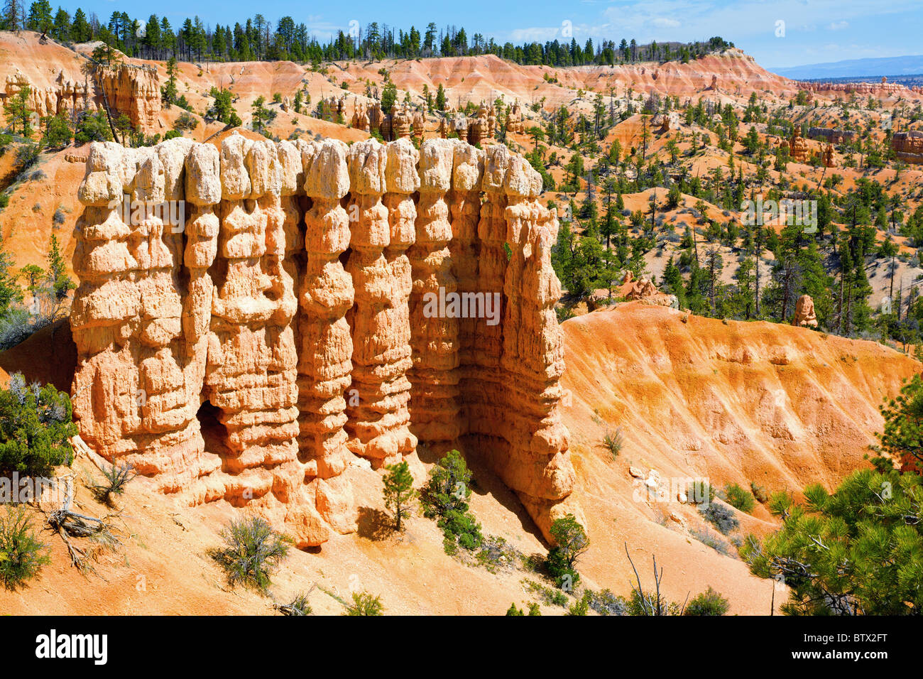 Schöne Aussicht auf Bryce Canyon in Utah mit einzigartigen Felsformationen Stockfoto