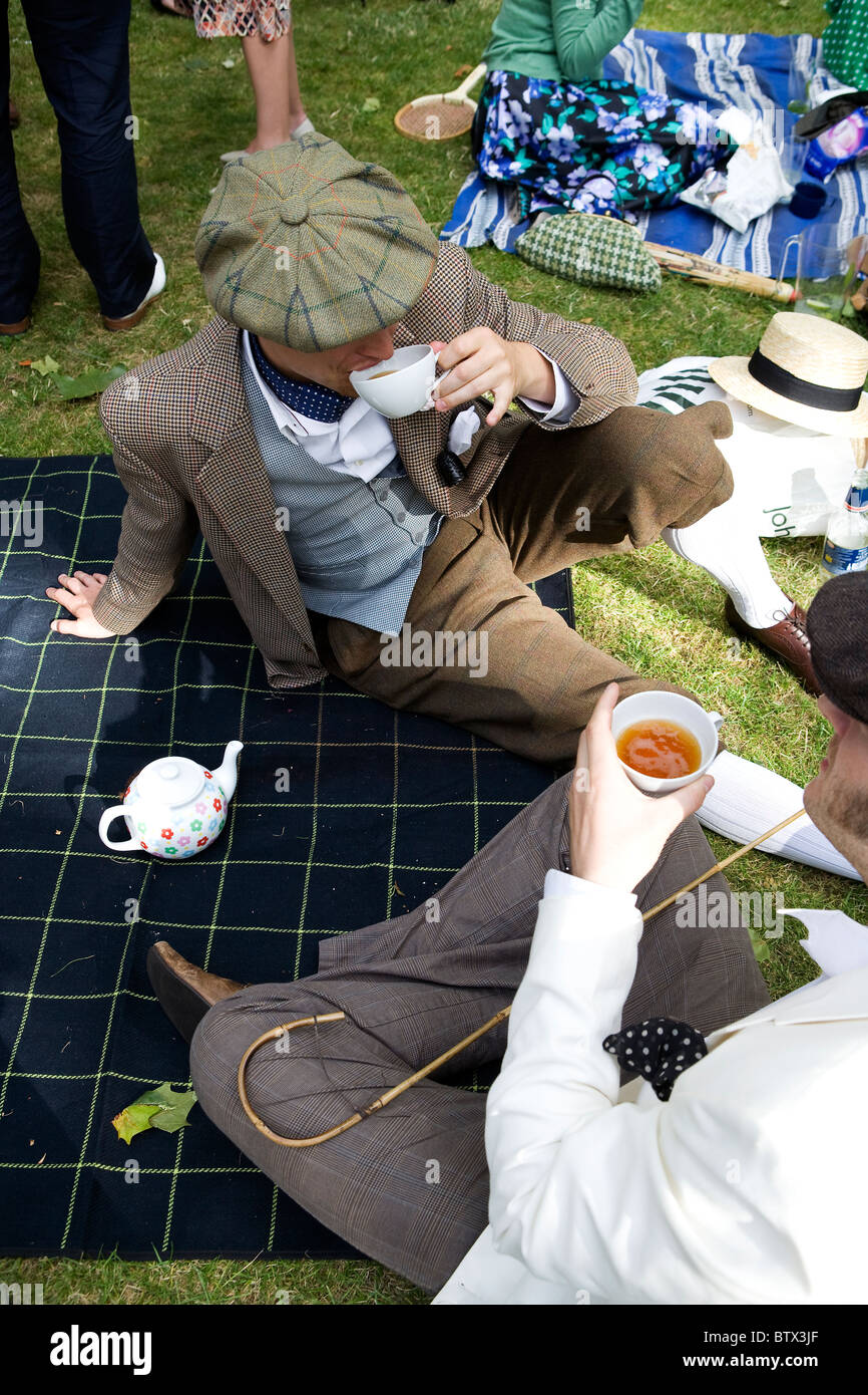 Retro-gesellschaftliches Ereignis The Chap-Olympiade 2010. Stockfoto