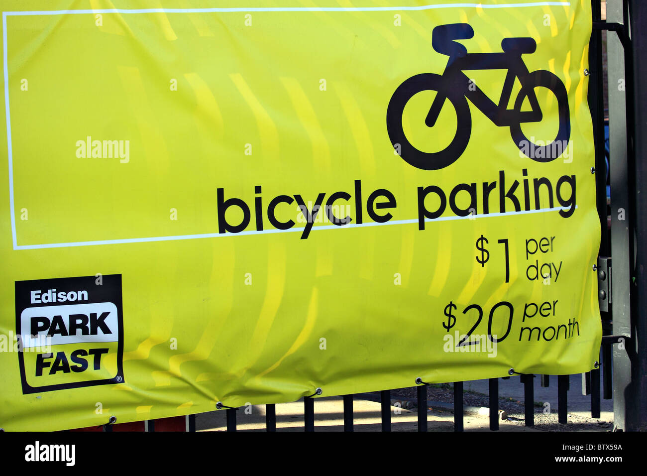 Fahrrad-Parkplatz Manhattan New York City Stockfoto
