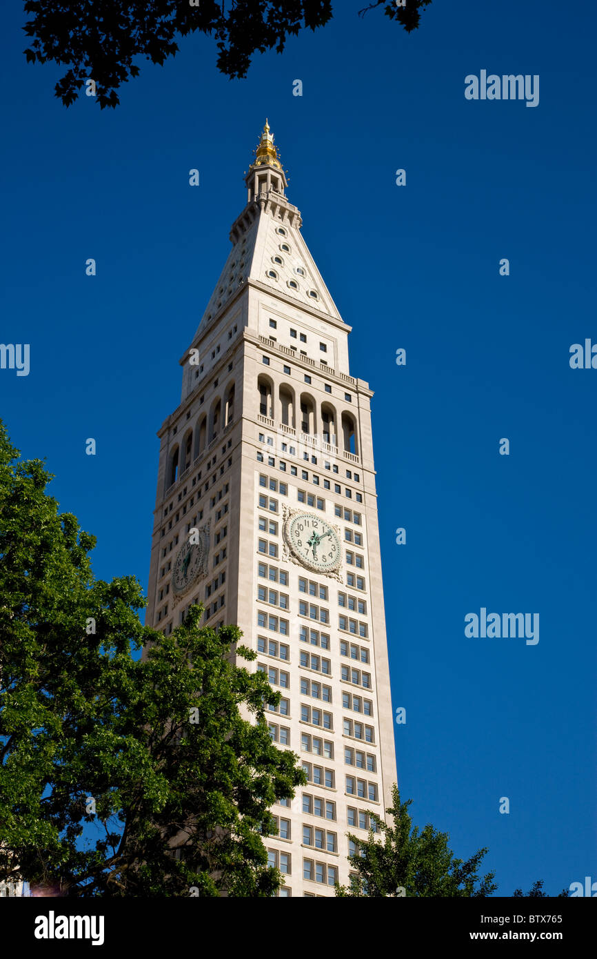 Metropolitan Life Insurance Tower, Madison Square Park Stockfoto