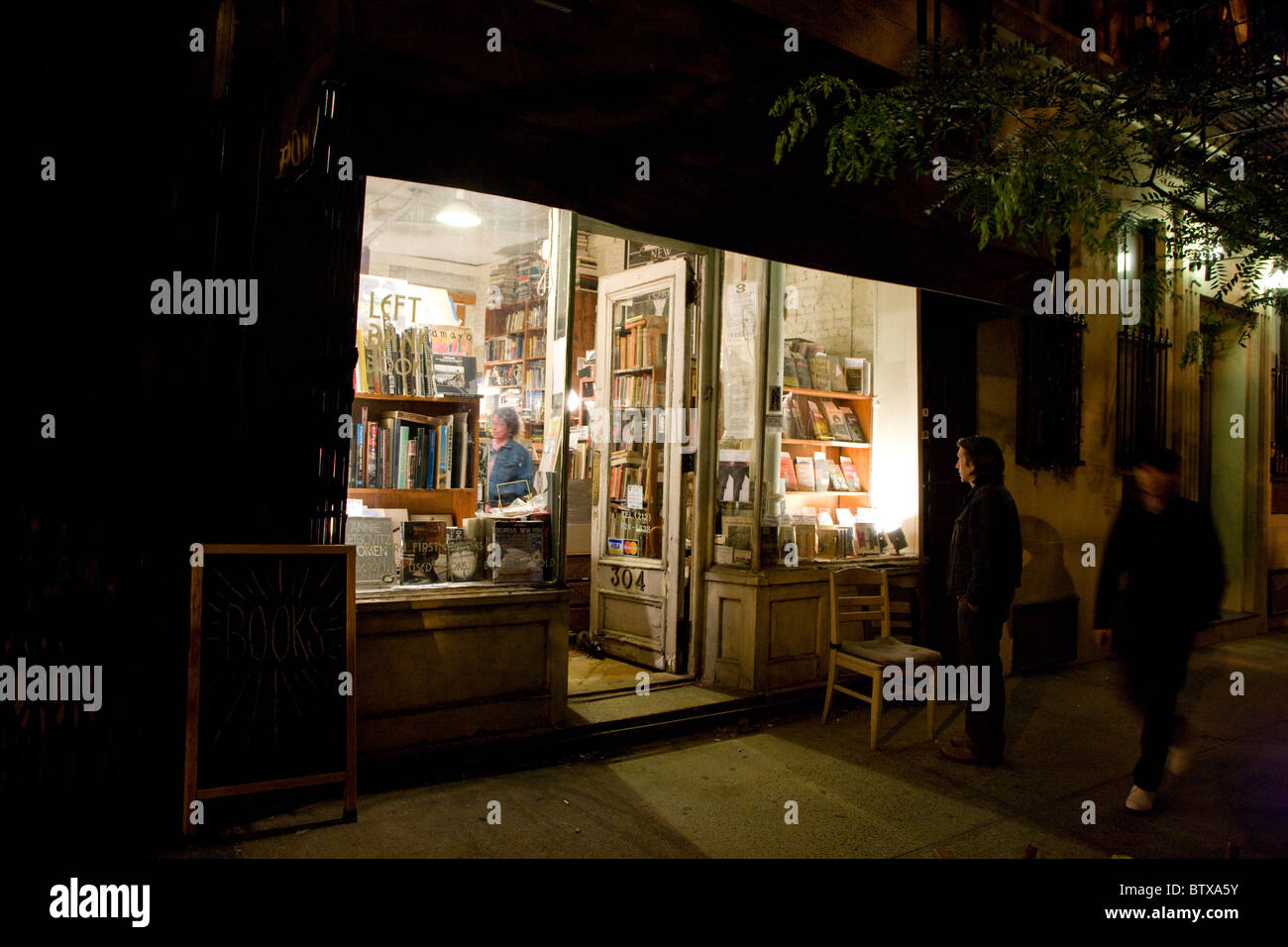 Rive Gauche Buchhandlung, Greenwich Village Stockfoto