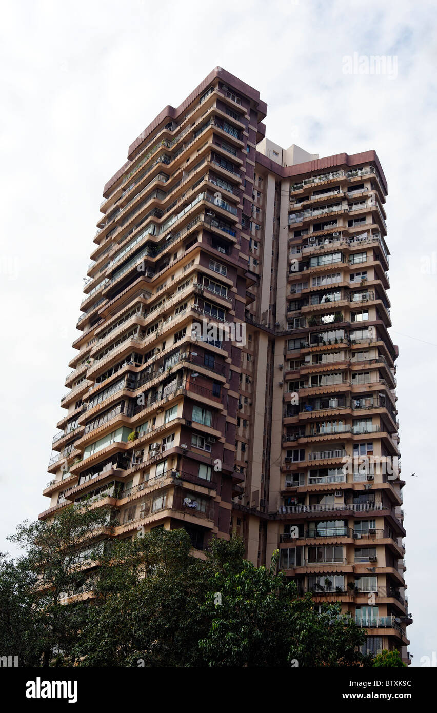 Block von Wohnungen in Mumbai, Indien Stockfoto