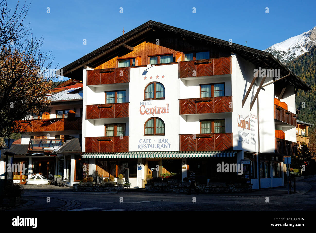 Hotel central Seefeld Tirol Österreich Stockfoto