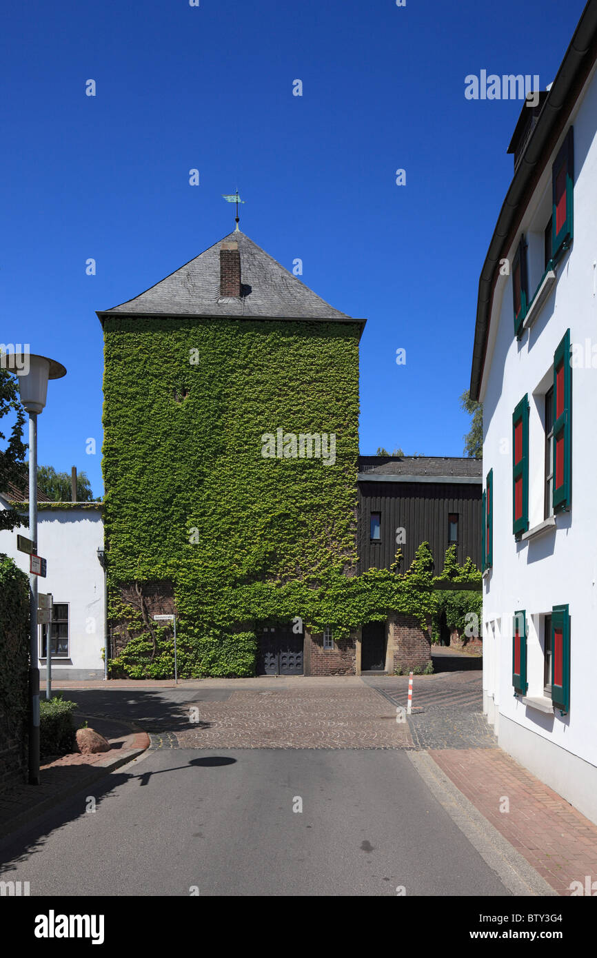 Stadtbefestigung Und Stadtmauer, Meerturm in Xanten, Niederrhein, Nordrhein-Westfalen Stockfoto