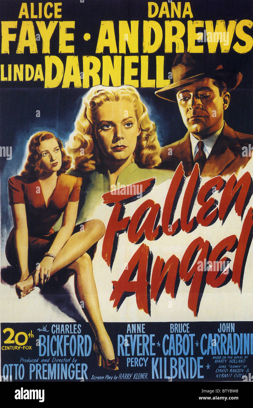 GEFALLENEN Engel Poster für 1945 TCF film mit Alice Faye Stockfoto