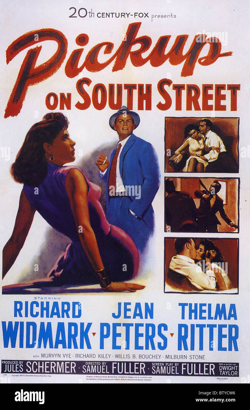 PICKUP ON SOUTH STREET Plakat 1953 TCF film mit Richard Widmark