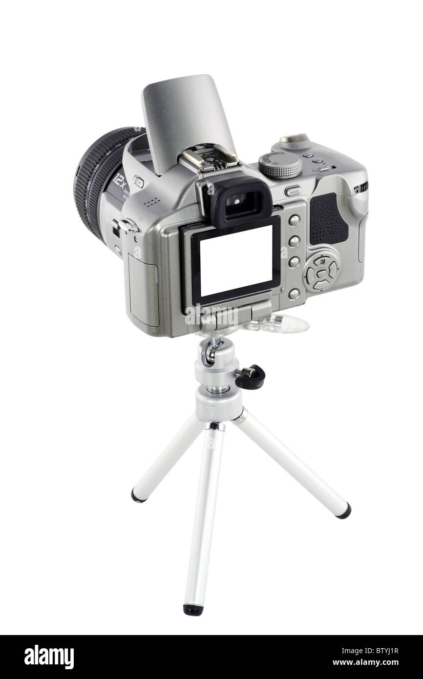 Digitale Kamera auf Stativ Stockfoto
