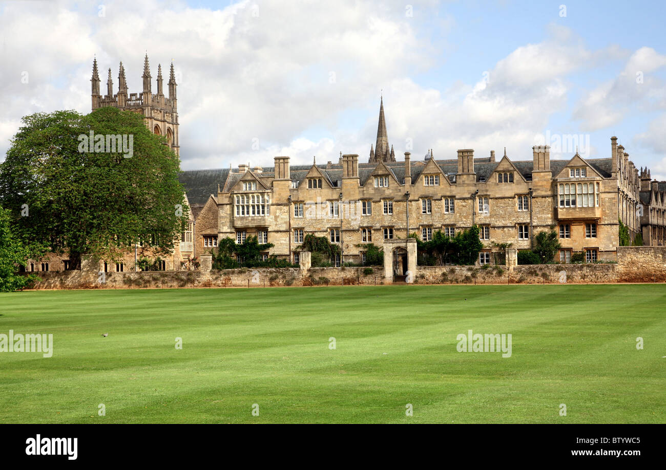 Merton College der Universität Oxford von Christuskirche Wiese Stockfoto
