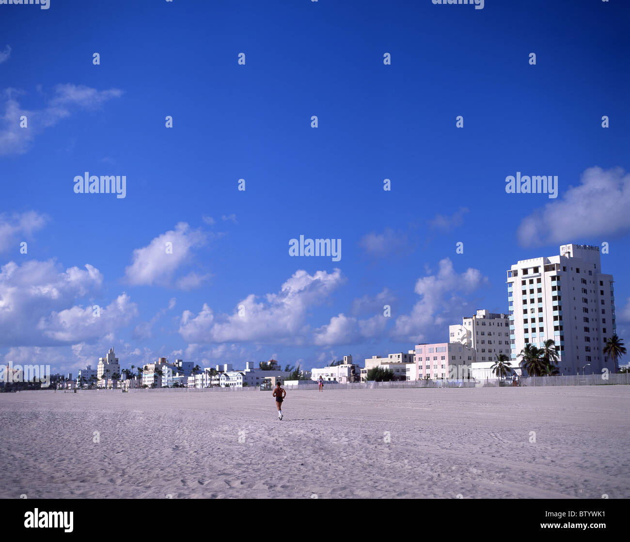 Strandblick, Miami Beach, Florida, Vereinigte Staaten von Amerika Stockfoto