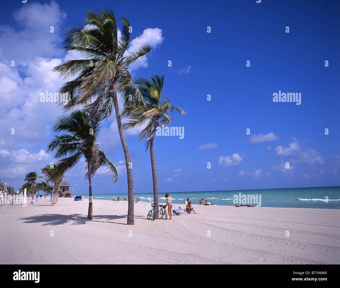 Hollywood Beach, Hollywood, Florida, Vereinigte Staaten von Amerika Stockfoto