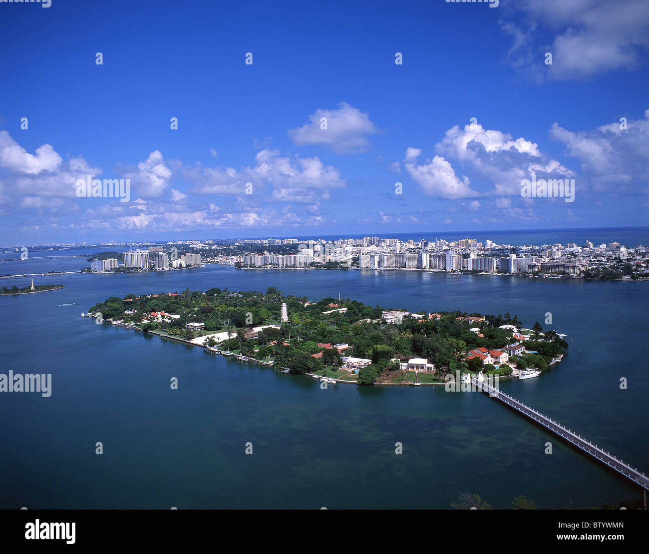 Luftaufnahme der Vorort von Miami, Miami, Florida, Vereinigte Staaten von Amerika Stockfoto