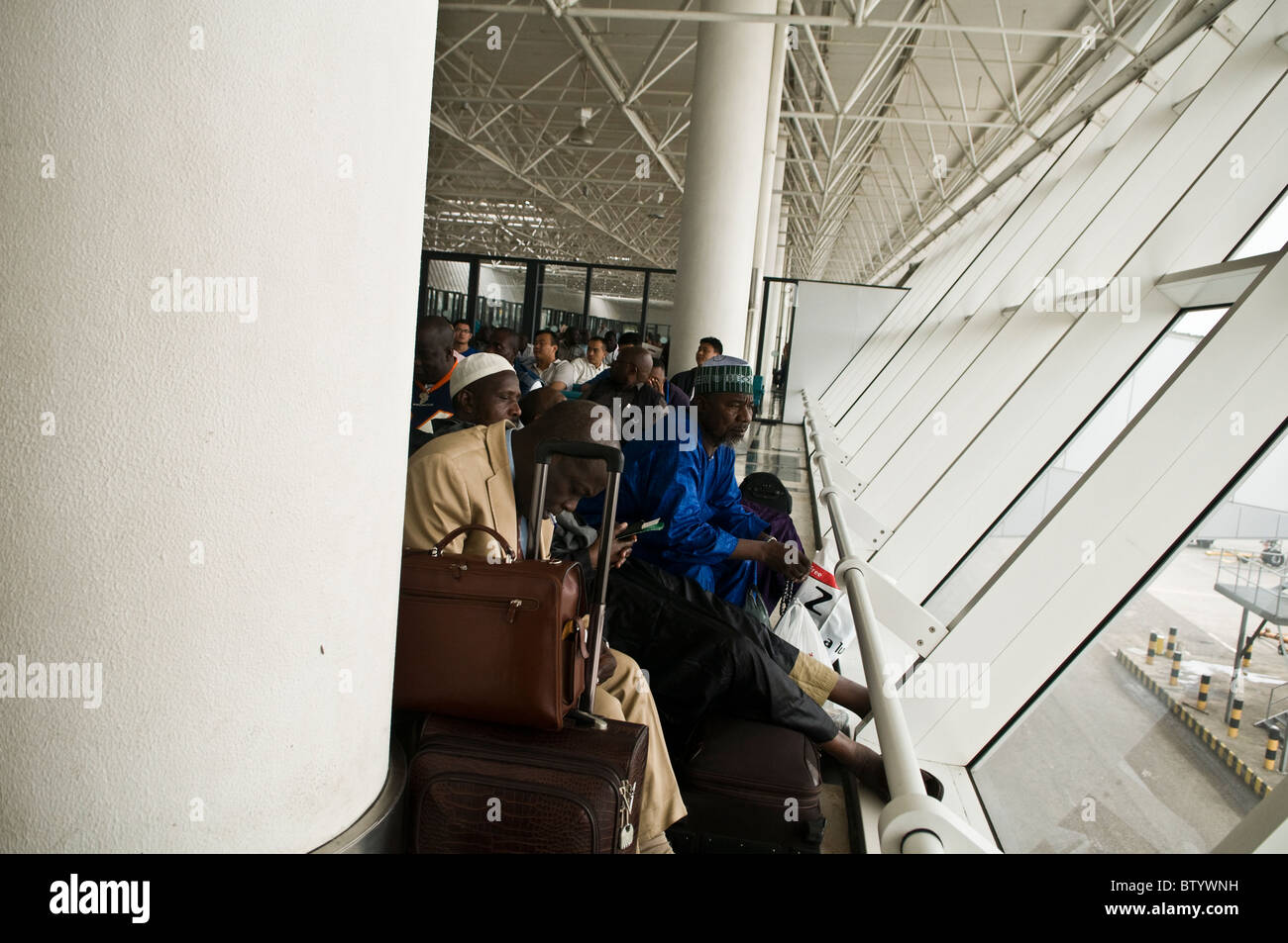 Lounge im Flughafen Addis Abeba in Äthiopien warten. Stockfoto