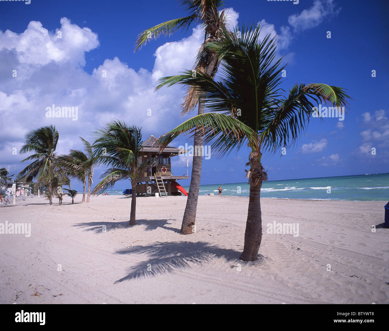 Hollywood Beach, Hollywood, Florida, Vereinigte Staaten von Amerika Stockfoto