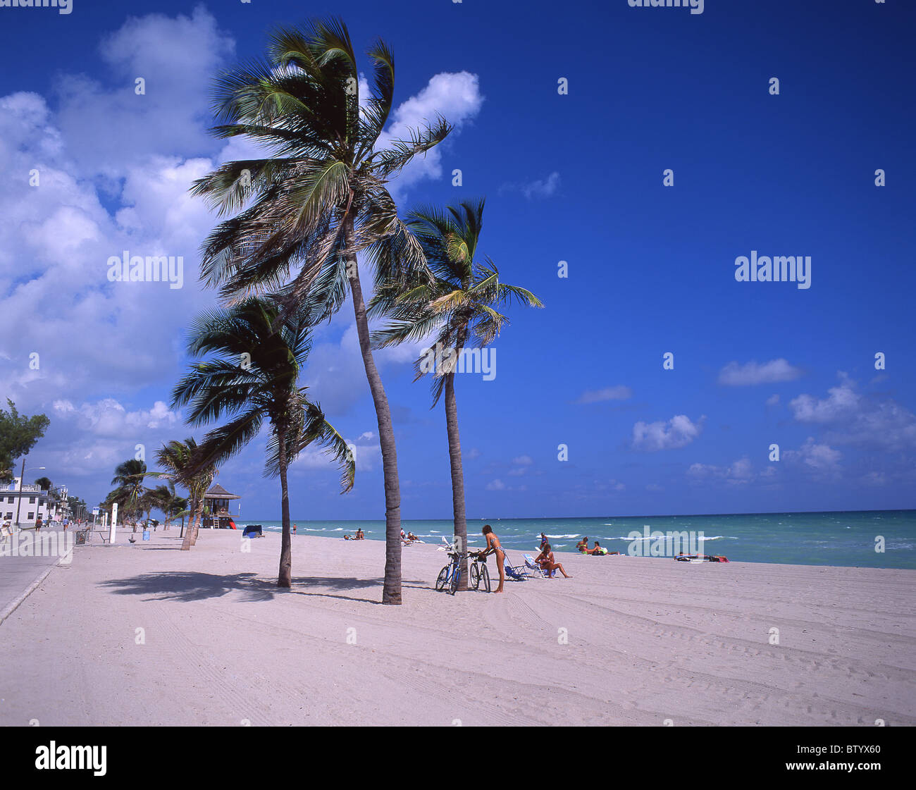 Hollywood Beach, Hollywood, Florida, Vereinigte Staaten von Amerika Stockfoto