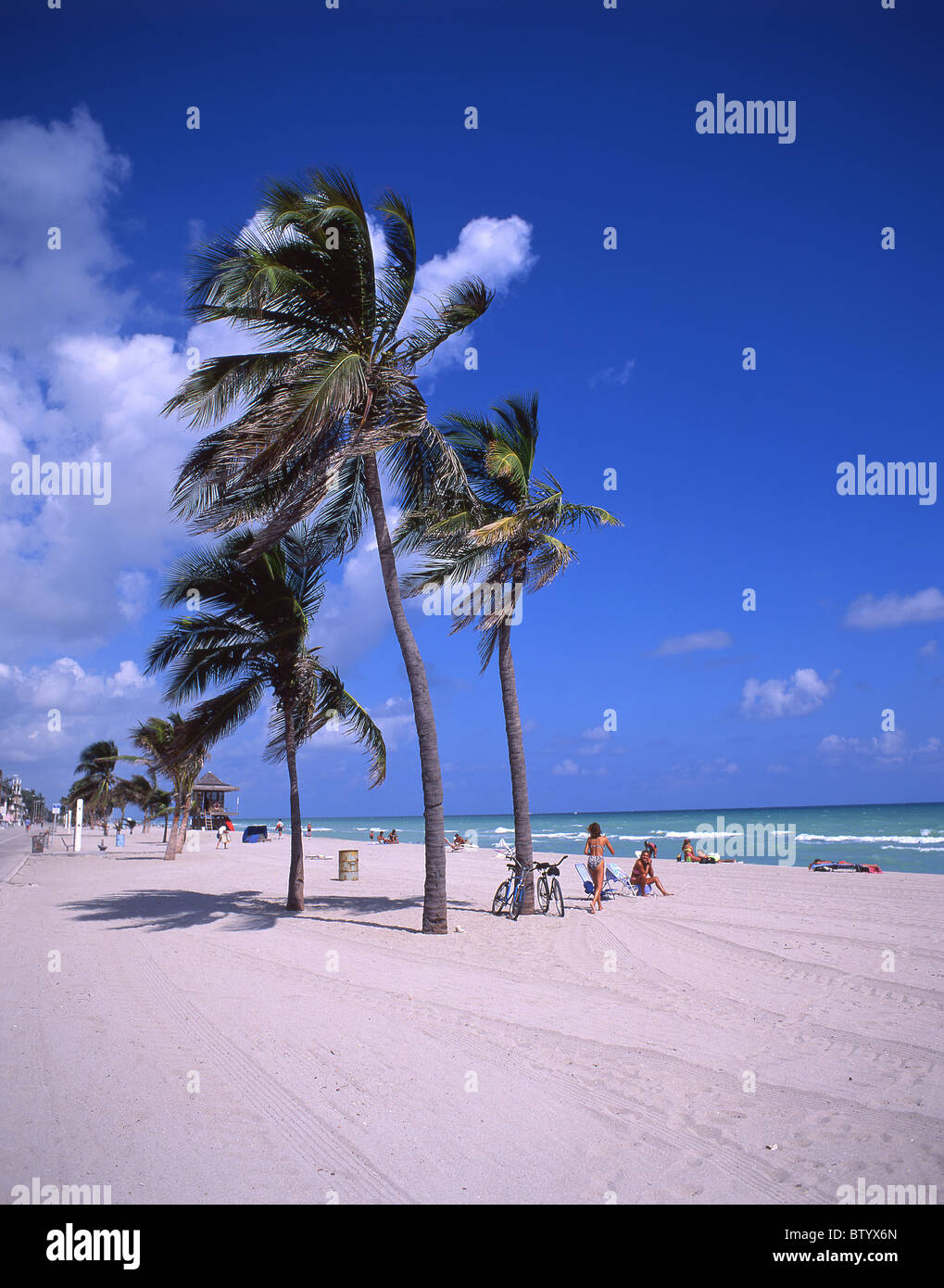 Hollywood Beach, Hollywood, Florida, Vereinigte Staaten von Amerika Stockfoto