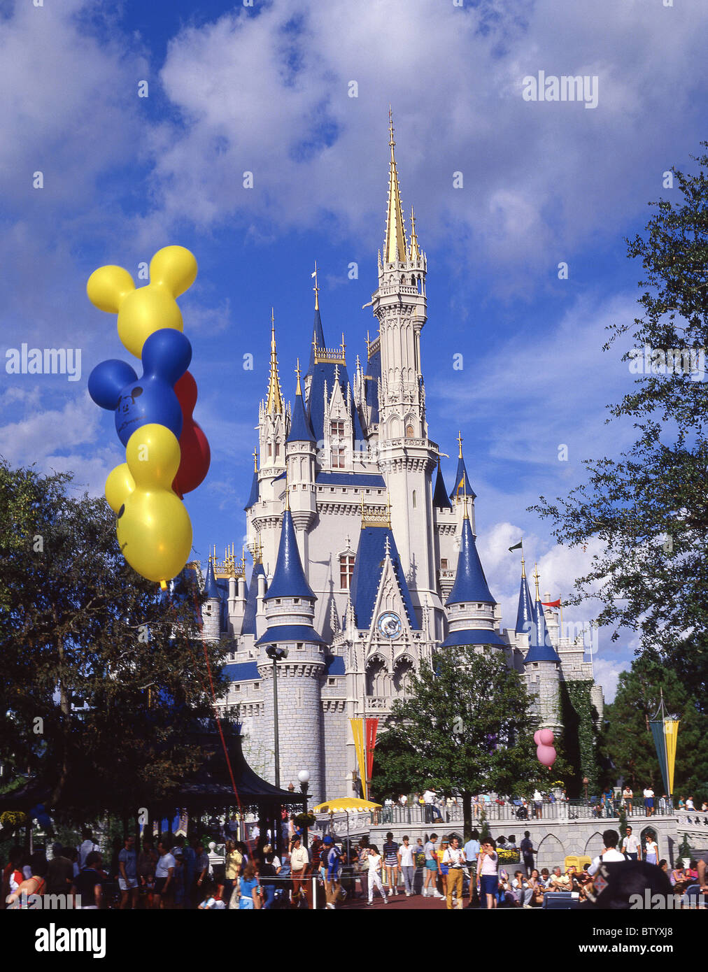 Cinderella Schloss, Magic Kingdom, Walt Disney World, Orlando, Florida, Vereinigte Staaten von Amerika Stockfoto