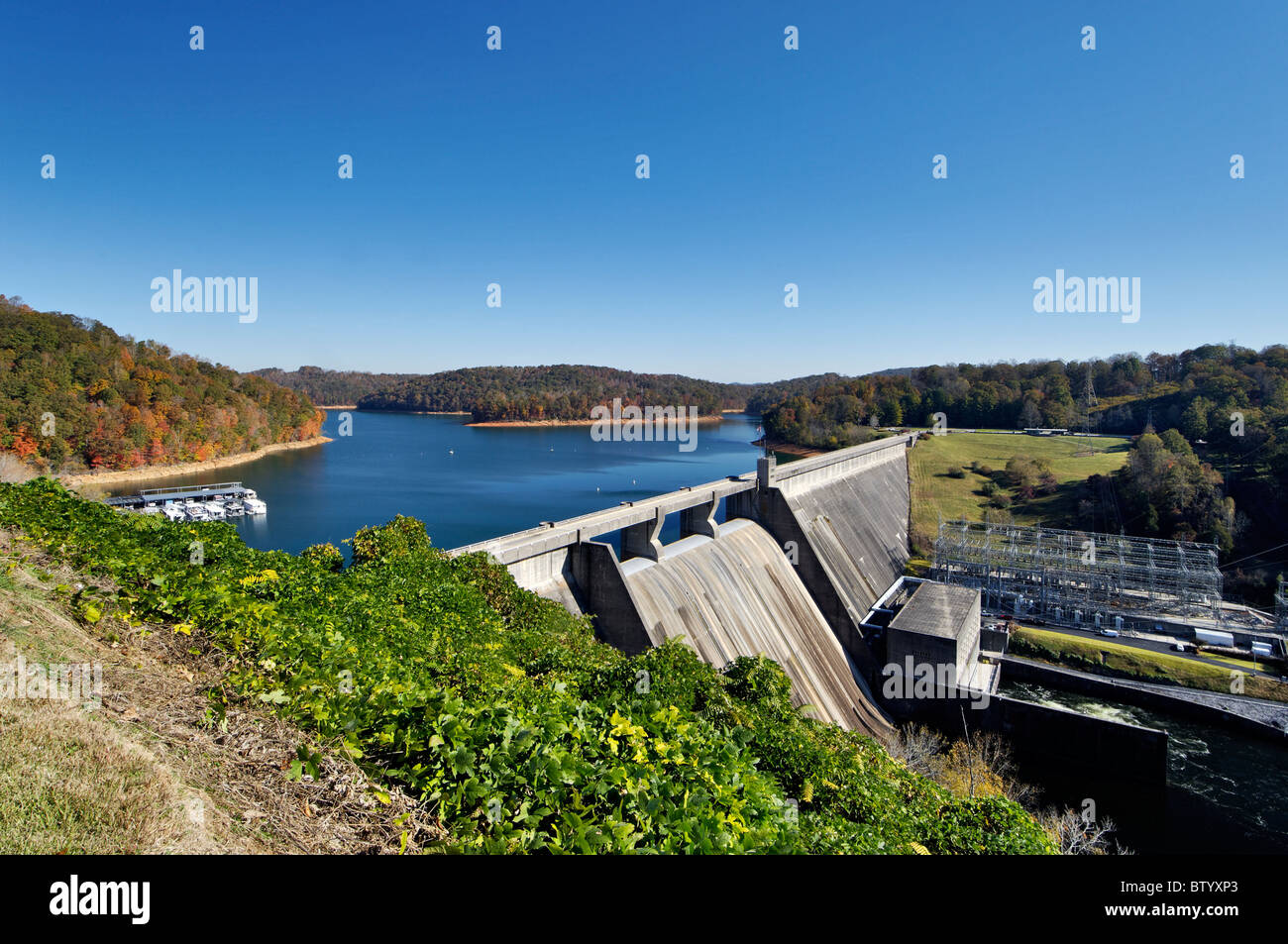 Norris Damm auf der Clinch River in Anderson und Campbell County in Tennessee Stockfoto