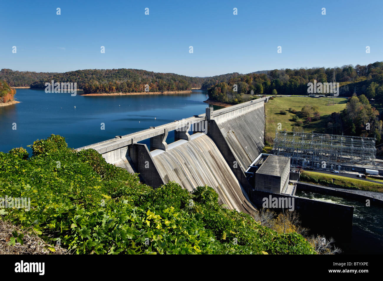Norris Damm auf der Clinch River in Anderson und Campbell County in Tennessee Stockfoto