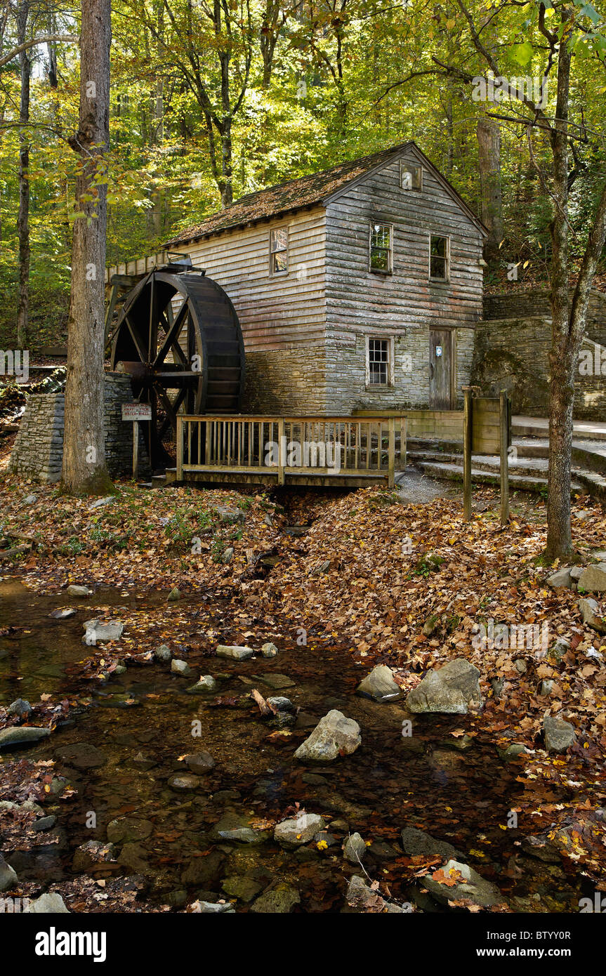 Reis Grist Mill im Norris Dam State Park im Anderson County, Tennessee Stockfoto