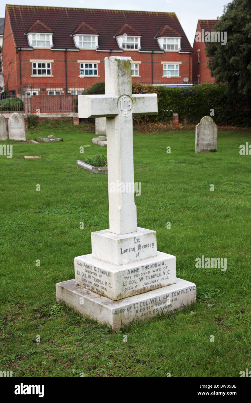 Grab von Oberstleutnant William Temple VC Stockfoto