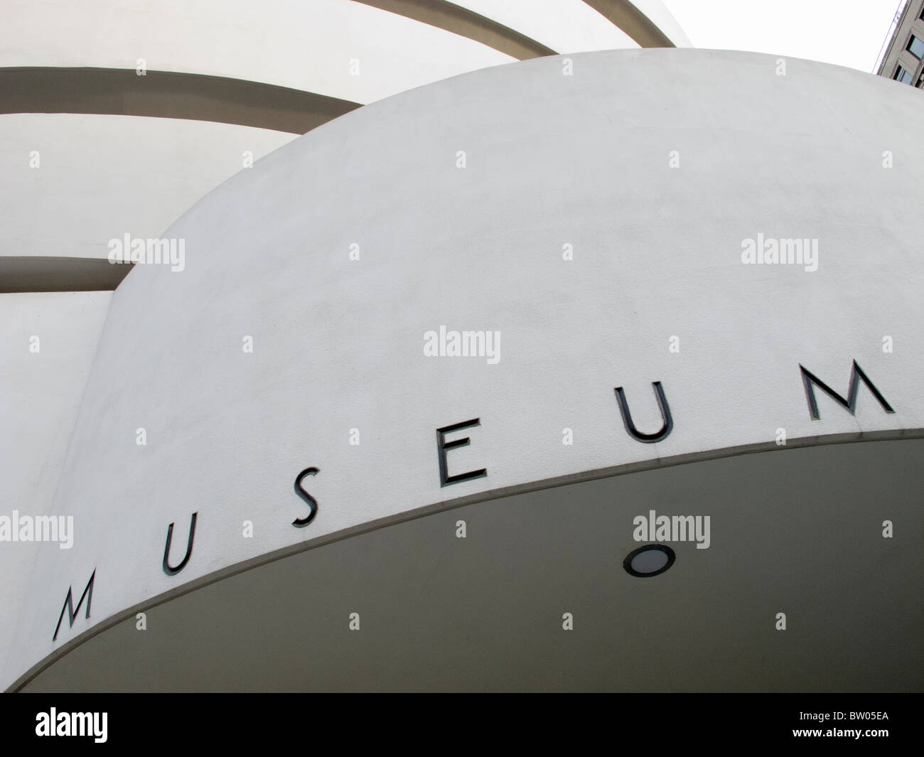 Äußere Details des Guggenheim-Museums in Manhattan New York City USA Stockfoto