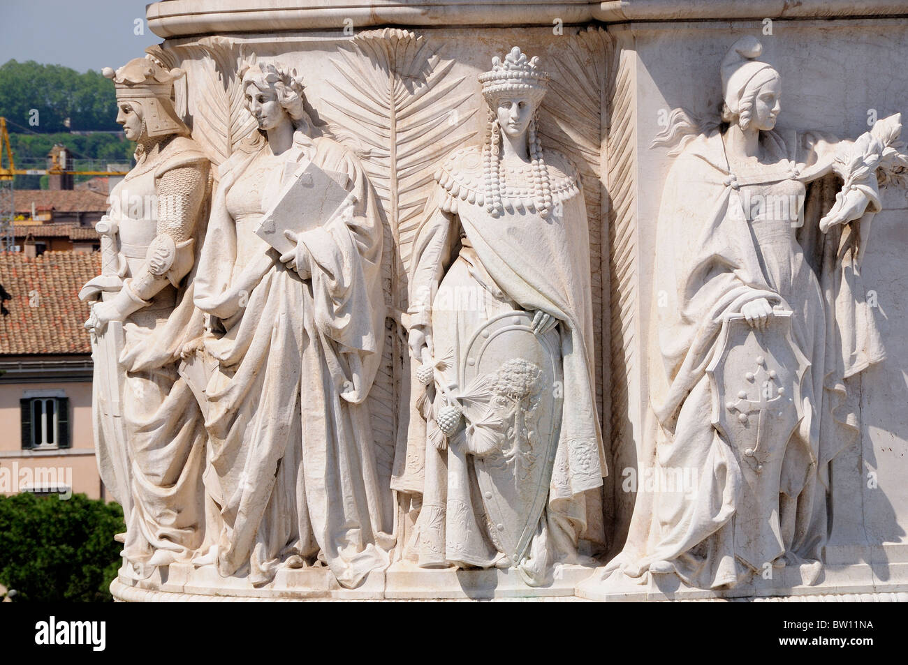 Relief-Detail, Vittorio Emanuele II Denkmal Stockfoto