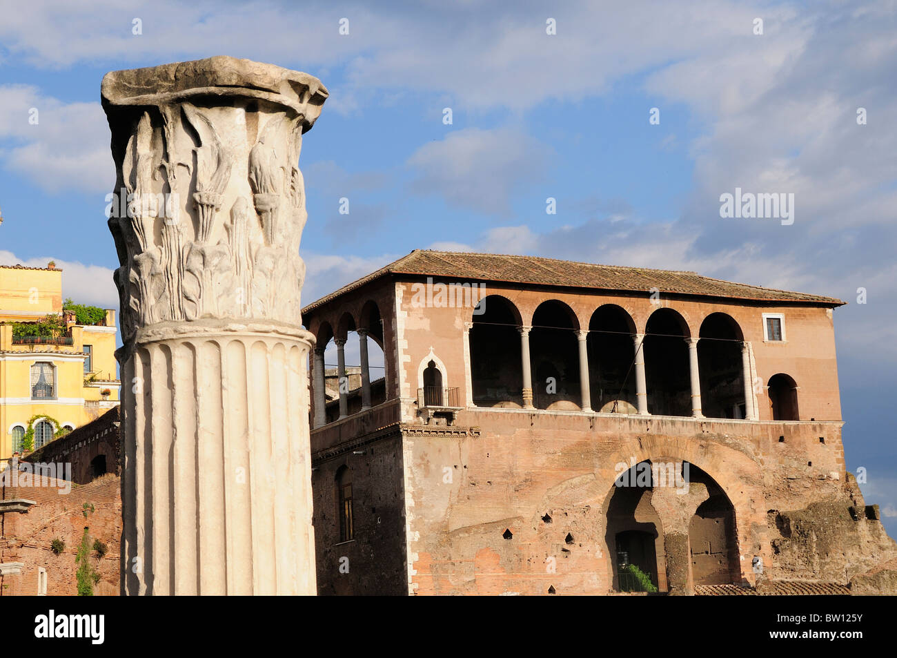 Trajan Forum, Foro Imperiale Stockfoto