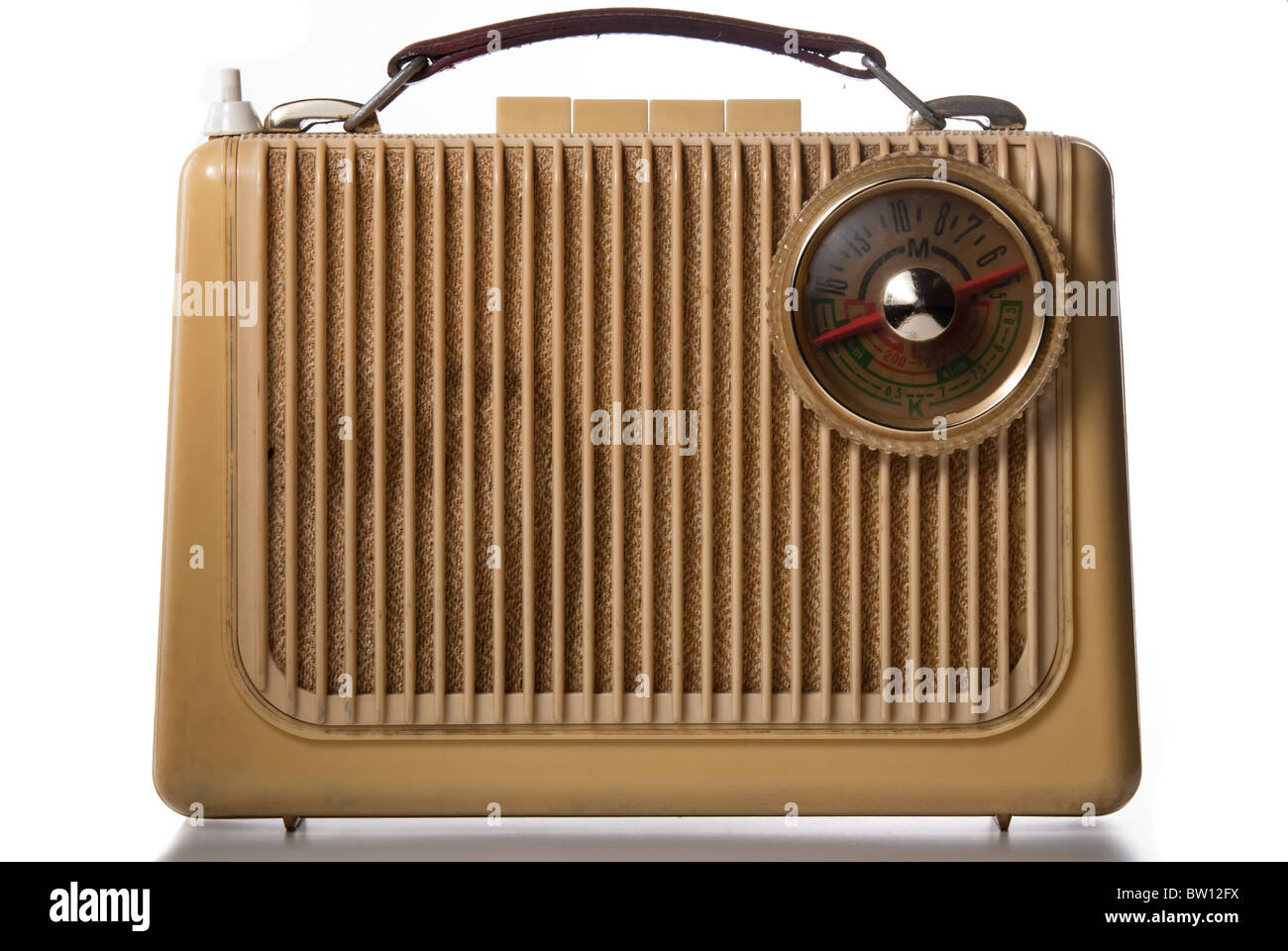 antiken Radio isoliert Stockfoto
