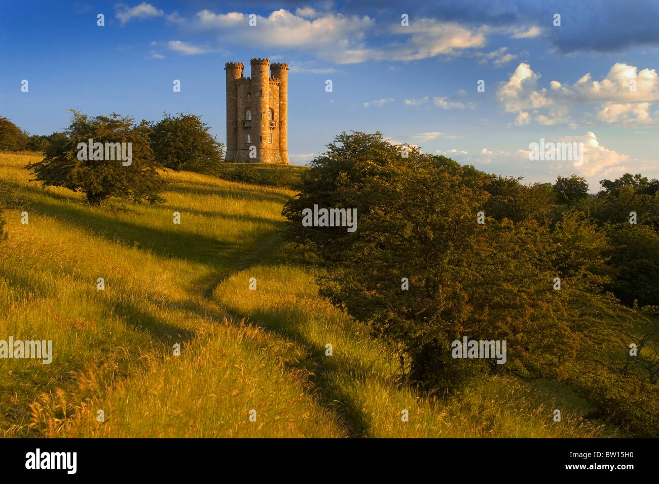 Broadway Tower in der Nähe von das Dorf Broadway, Worcestershire in den Cotswolds. Stockfoto