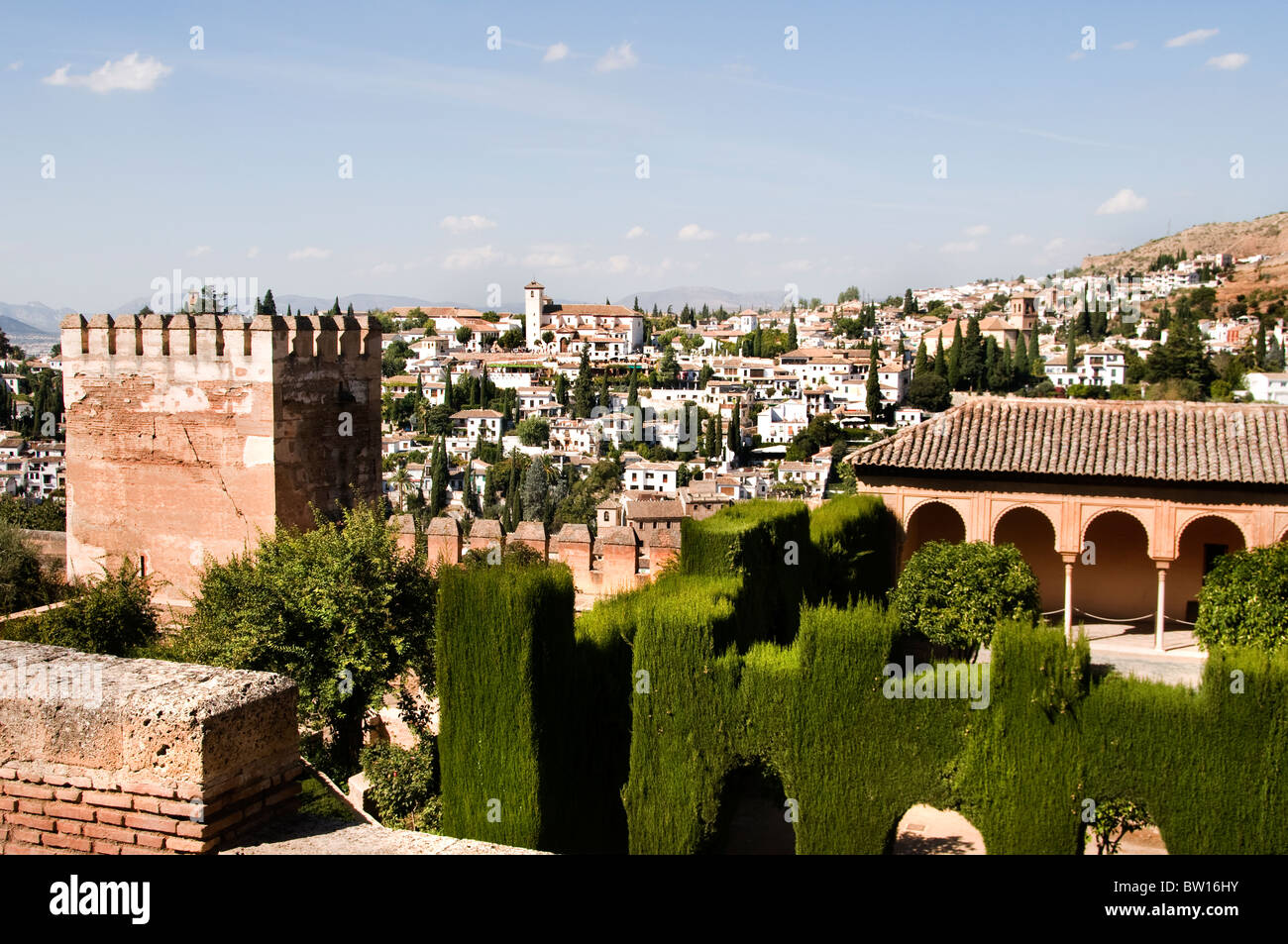 Alhambra Granada Spanien Andalusien golden palace Stockfoto