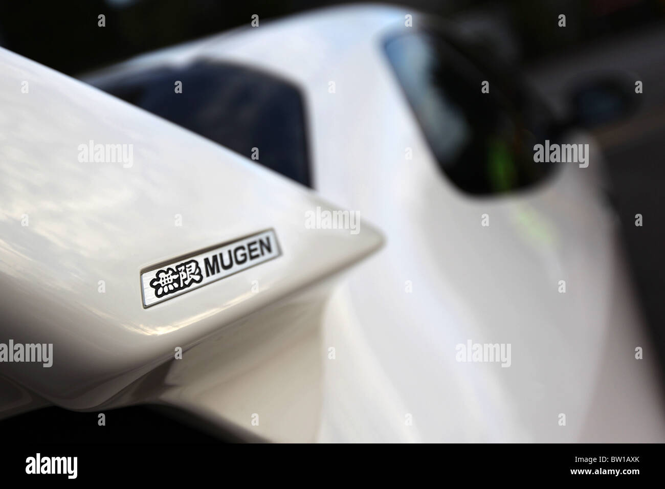 Detail eines Honda Civic Type R Mugen Sonderausgabe Autos. Stockfoto