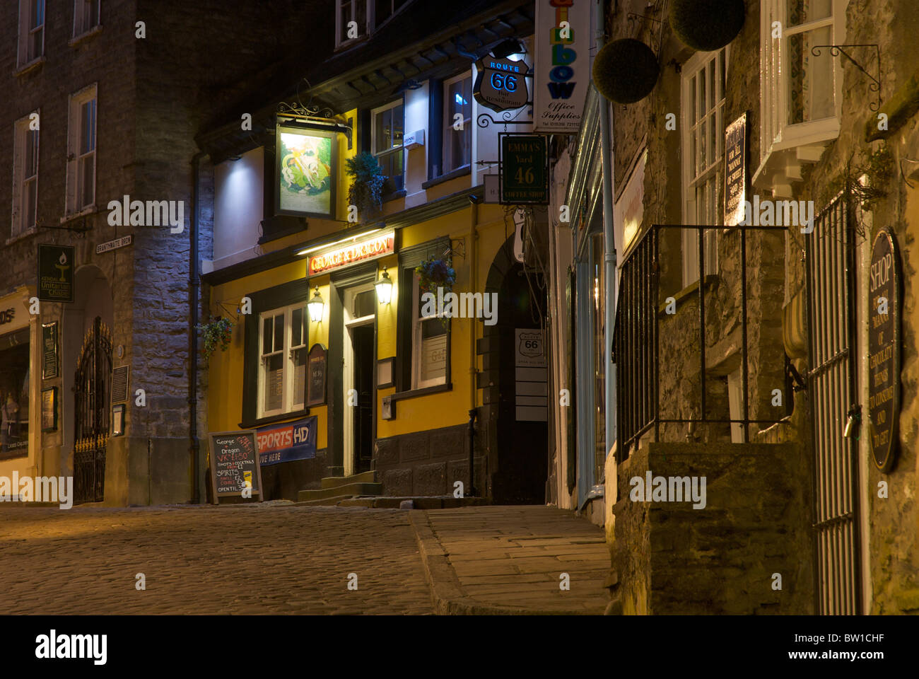 Der George & Dragon Pub auf Branthwaite Stirn, Kendal, Cumbria, England UK Stockfoto