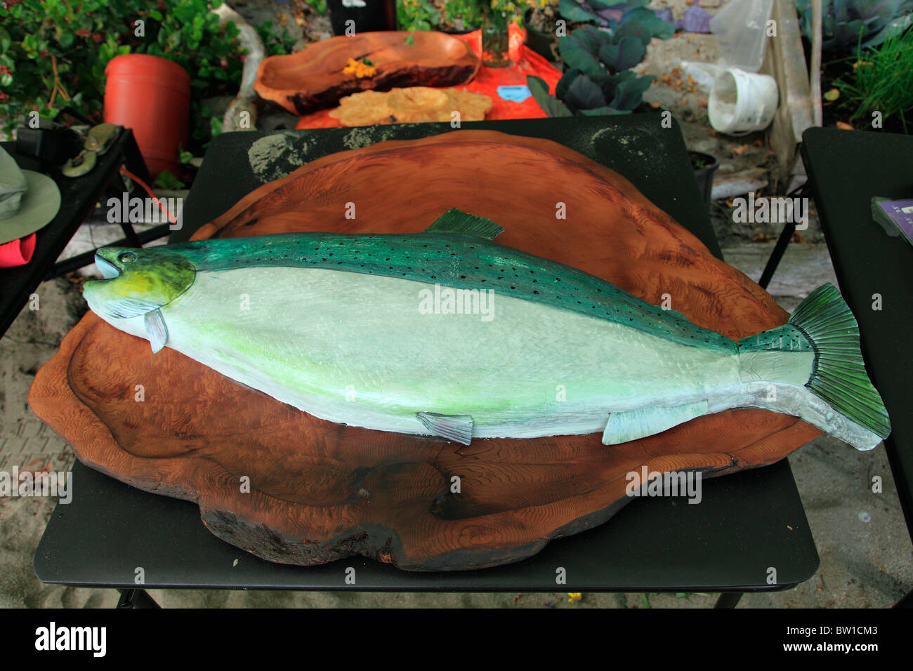 Lachs-Kuchen Stockfoto